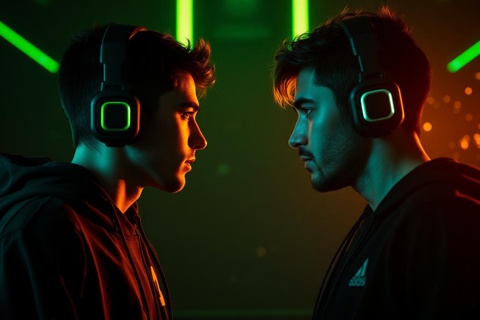 Two competitive players facing off in a COMBET PvP tournament